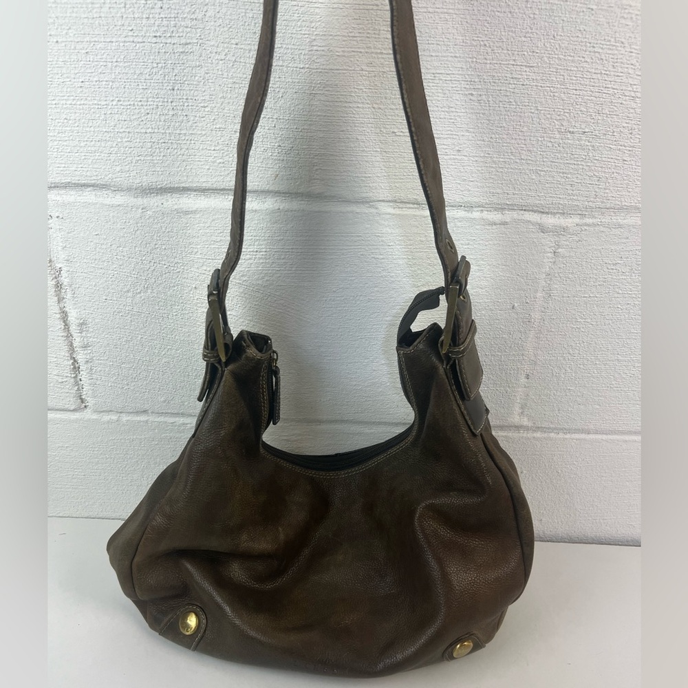 L.Credi Brown Leather Tote Bag